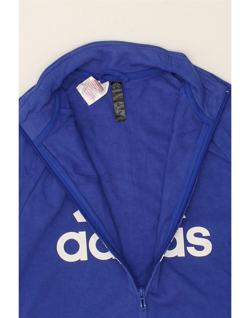 ADIDAS Boys Graphic Tracksuit Top Jacket 13-14 Years Blue Colourblock | Vintage Adidas | Thrift | Second-Hand Adidas | Used Clothing | Messina Hembry 