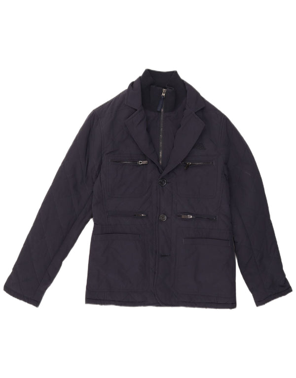 Kappa Mens Quilted Jacket UK 34 XS Navy Blue Polyester
