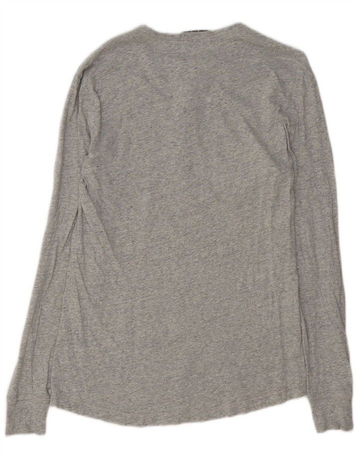 Calvin Klein Jeans Mens Top Long Sleeve Small Grey Flecked Cotton