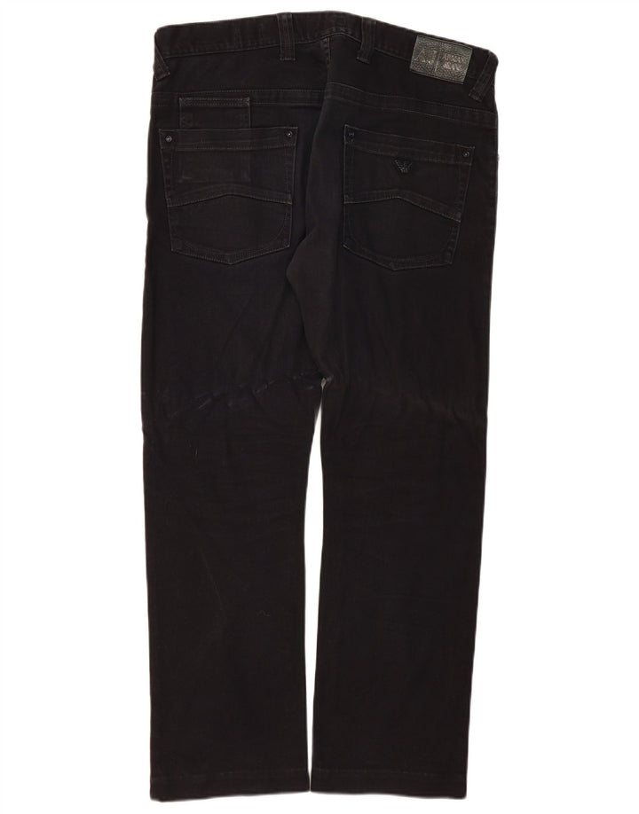 Armani Mens J08 Slim Jeans W36 L30 Black Cotton