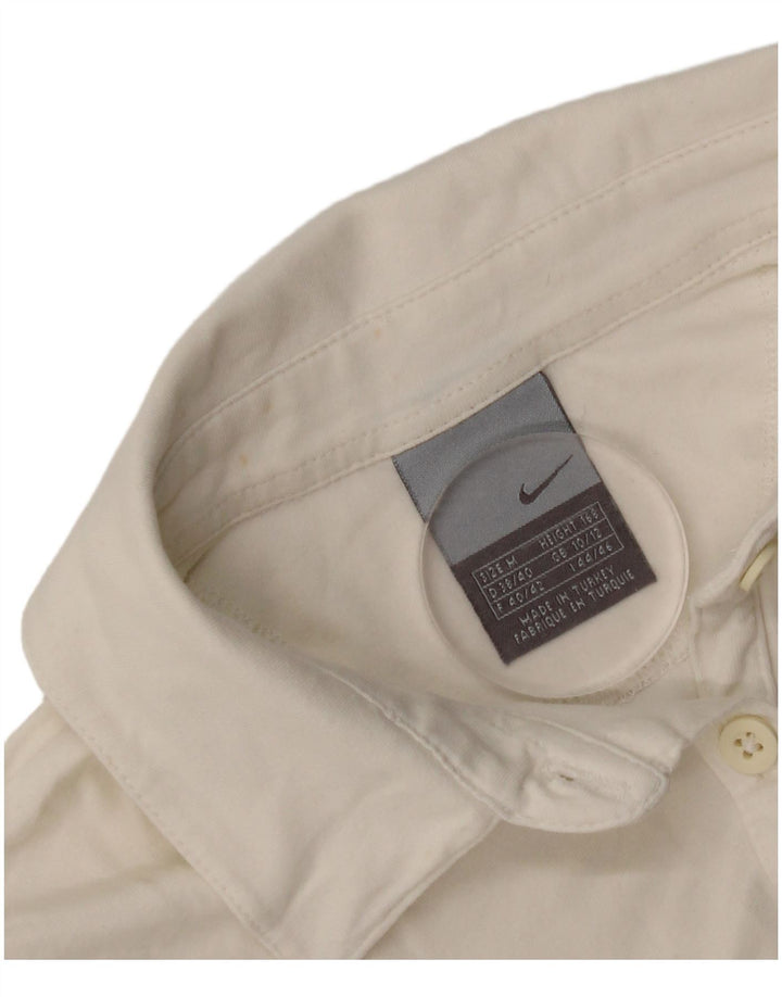 Nike Womens Crop Polo Shirt UK 10/12 Medium White