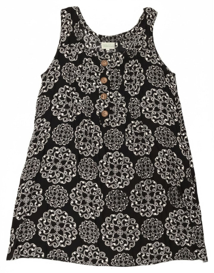 Marila Womens Sleeveless Oversized Tunic Dress UK 16 Large Black Paisley