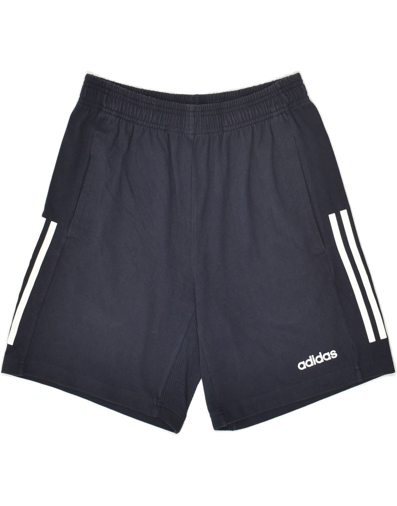 ADIDAS Mens Sport Shorts Small Navy Blue | Vintage Adidas | Thrift | Second-Hand Adidas | Used Clothing | Messina Hembry 