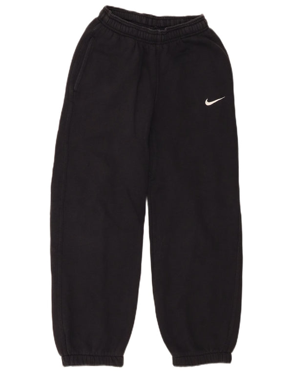 Nike Boys Tracksuit Trousers Joggers 10-11 Years Medium Black Cotton