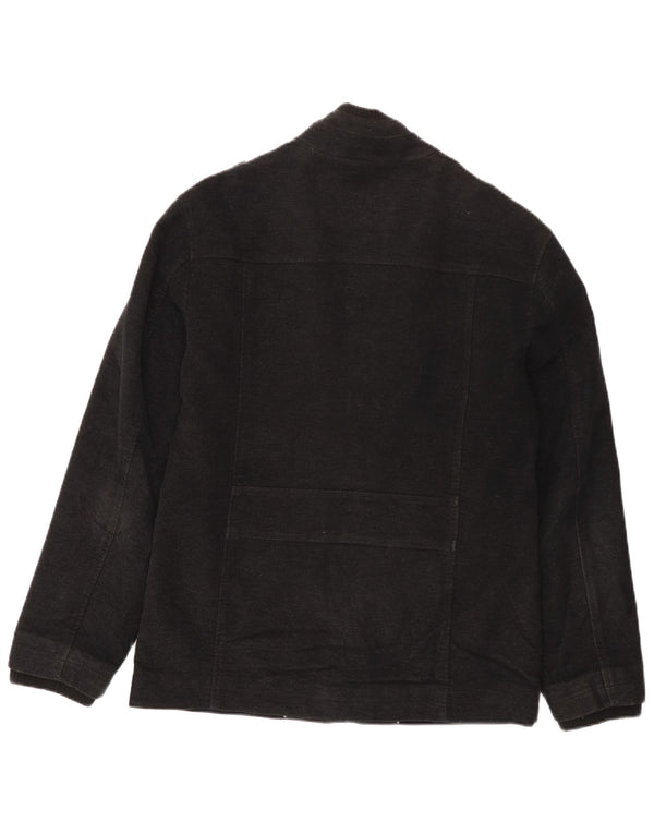 Marks & Spencer Mens Military Jacket UK 36 Small Black Cotton