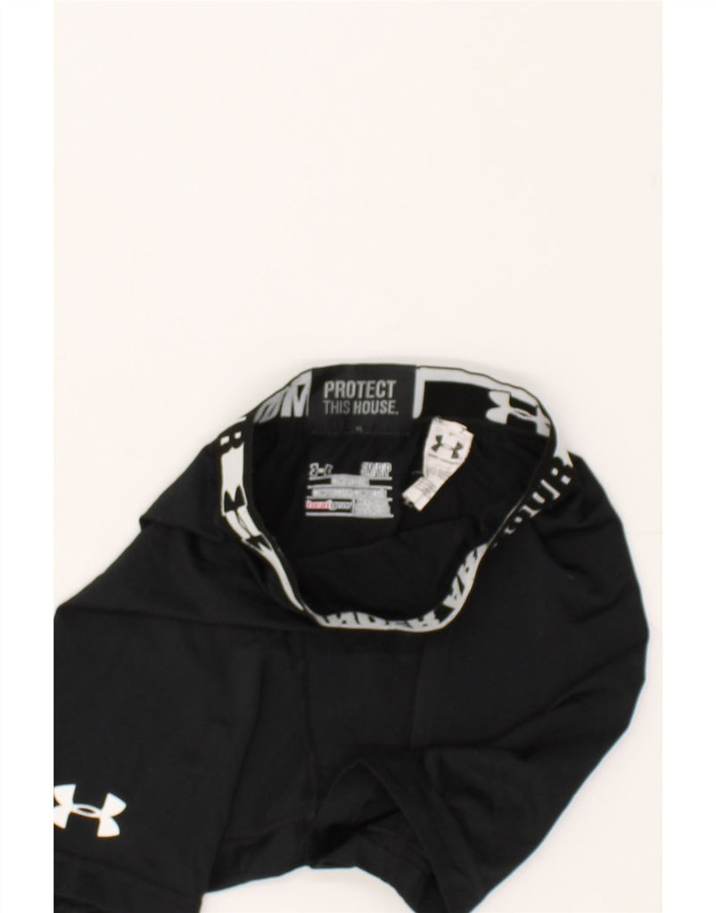 UNDER ARMOUR Boys Heat Gear Graphic Sport Shorts 7-8 Years Small Black | Vintage Under Armour | Thrift | Second-Hand Under Armour | Used Clothing | Messina Hembry 