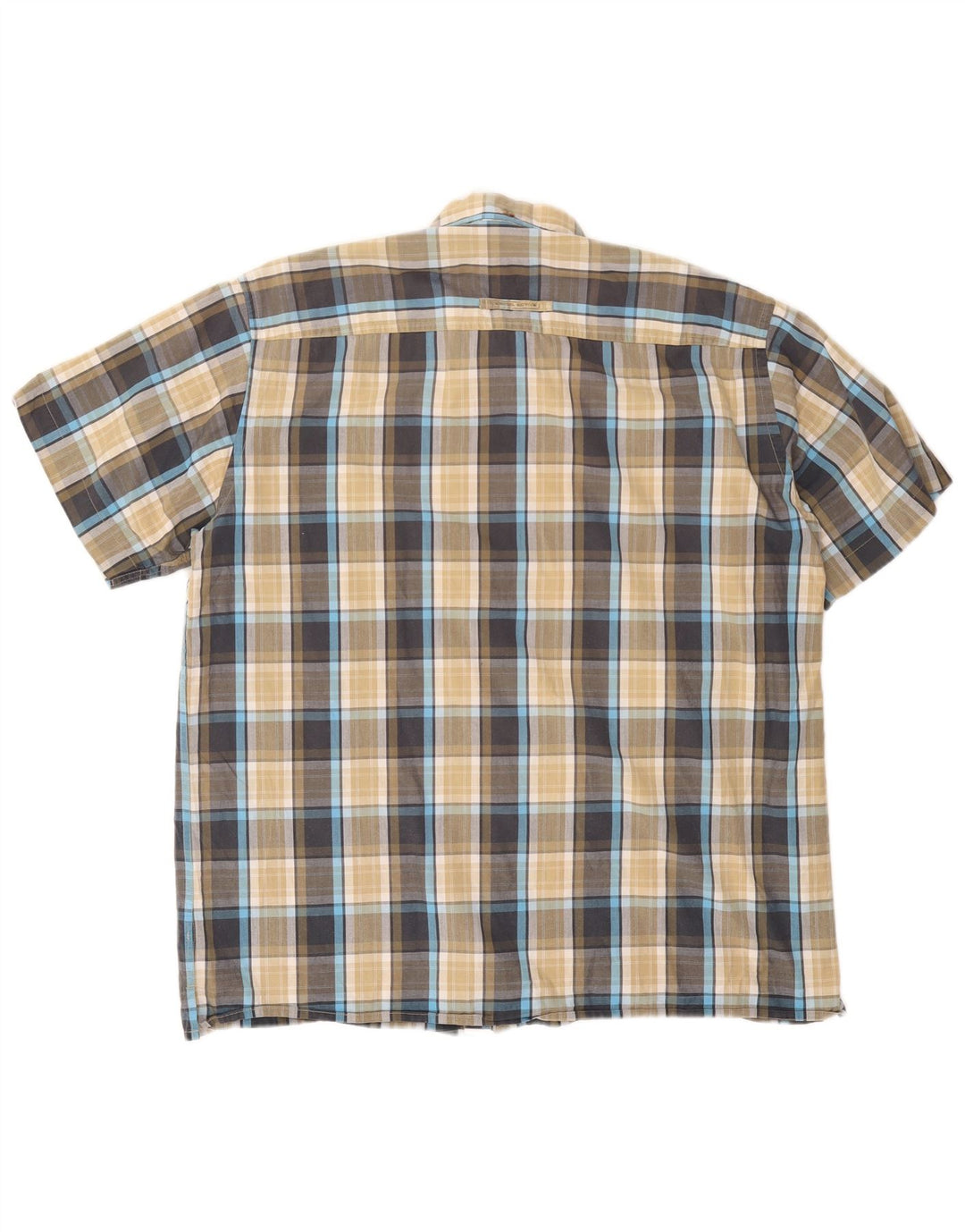 CAMEL ACTIVE Mens Short Sleeve Shirt Large Multicoloured Check Cotton