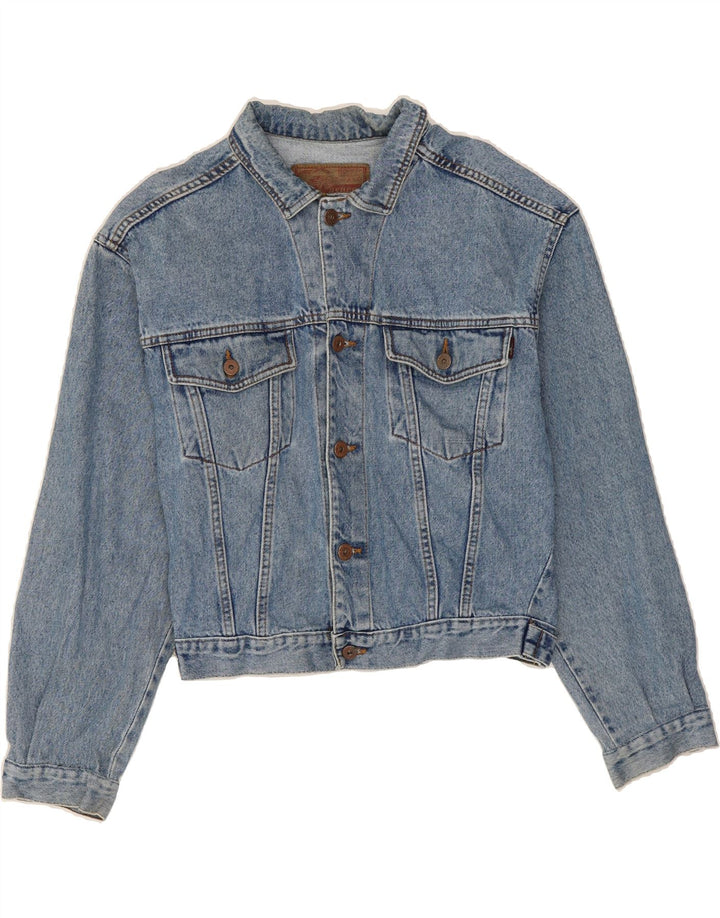 CASUCCI Womens Denim Jacket UK 16 Large Blue Cotton Vintage Casucci and Second-Hand Casucci from Messina Hembry 