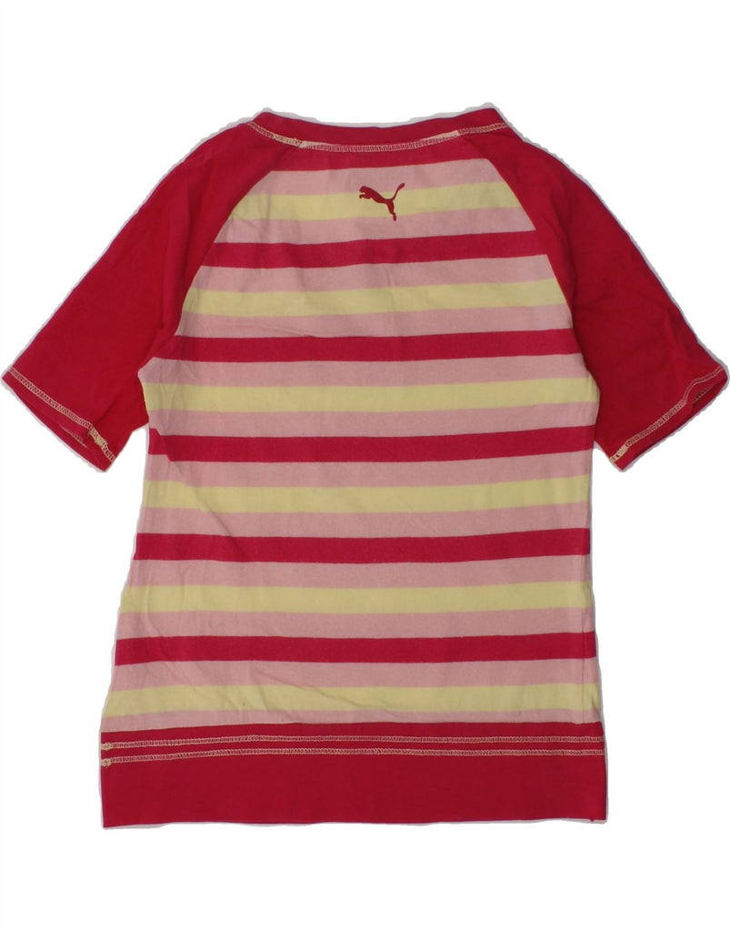 PUMA Girls Graphic T-Shirt Top 5-6 Years Red Striped | Vintage Puma | Thrift | Second-Hand Puma | Used Clothing | Messina Hembry 