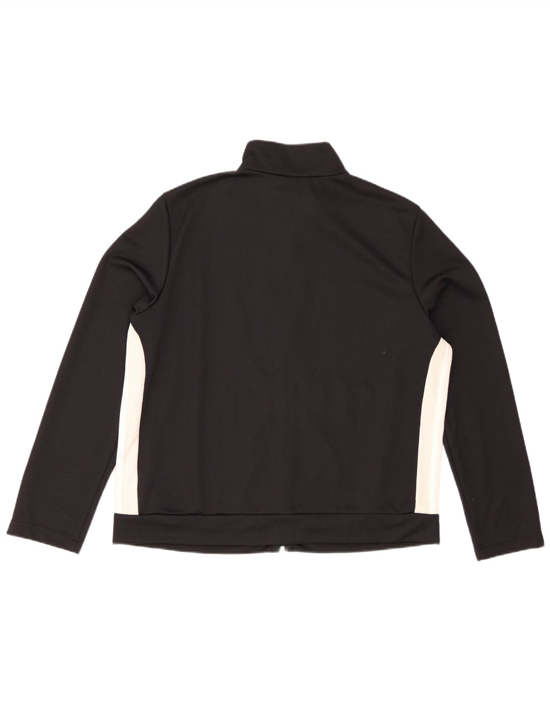 Adidas Womens Tracksuit Top Jacket UK 24/26 2XL Black Colourblock Polyester