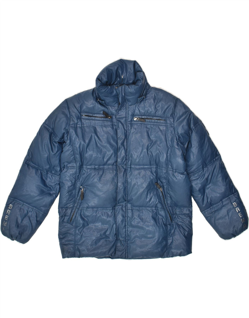 BREMA Boys Padded Jacket 9-10 Years Blue Nylon | Vintage Brema | Thrift | Second-Hand Brema | Used Clothing | Messina Hembry 