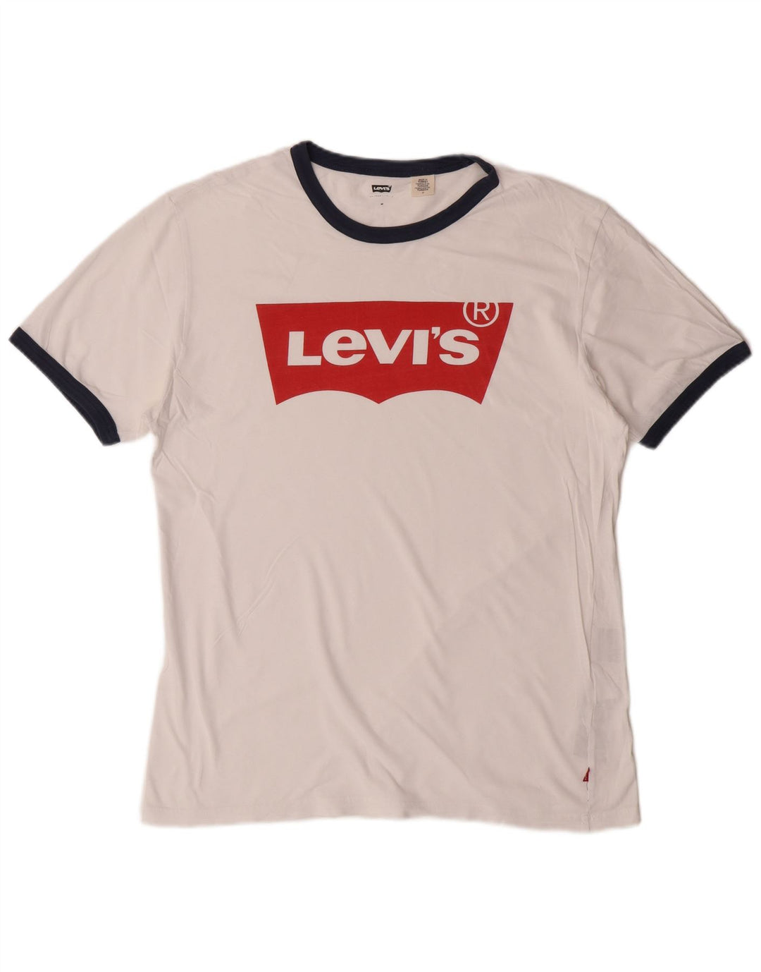LEVI'S Mens Graphic T-Shirt Top Medium White Cotton Classic