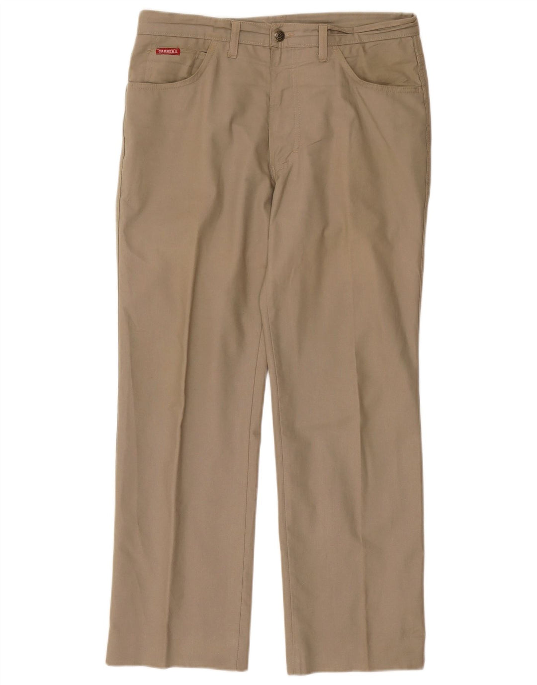 Carrera Mens Straight Casual Trousers W34 L29 Beige
