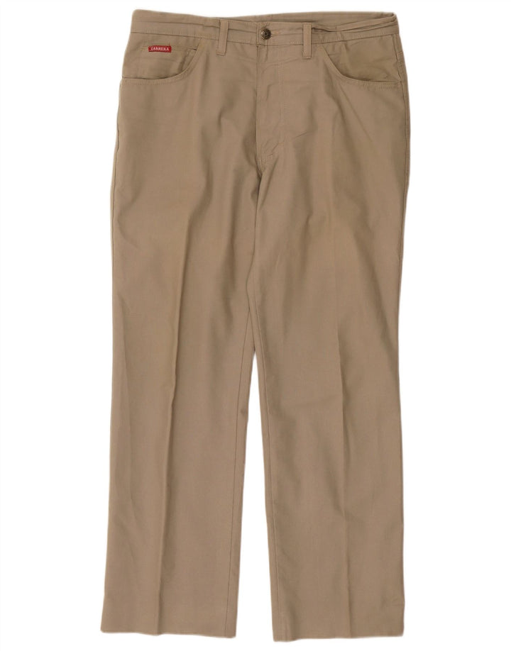 Carrera Mens Straight Casual Trousers W34 L29 Beige