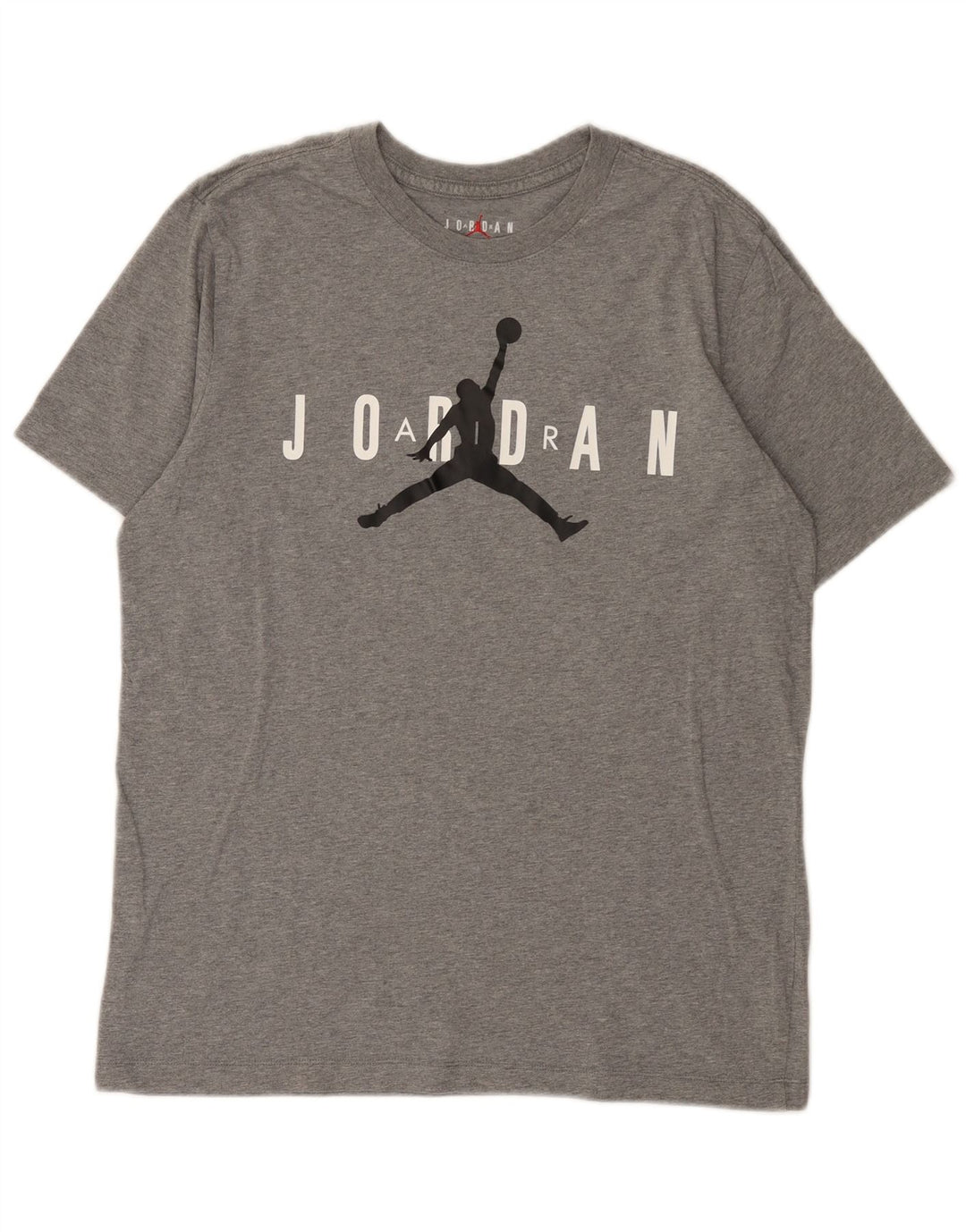 Jordan Mens Graphic T-Shirt Top Medium Grey Flecked Cotton