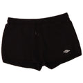 Umbro Womens Sport Shorts UK 14 Medium Black Cotton