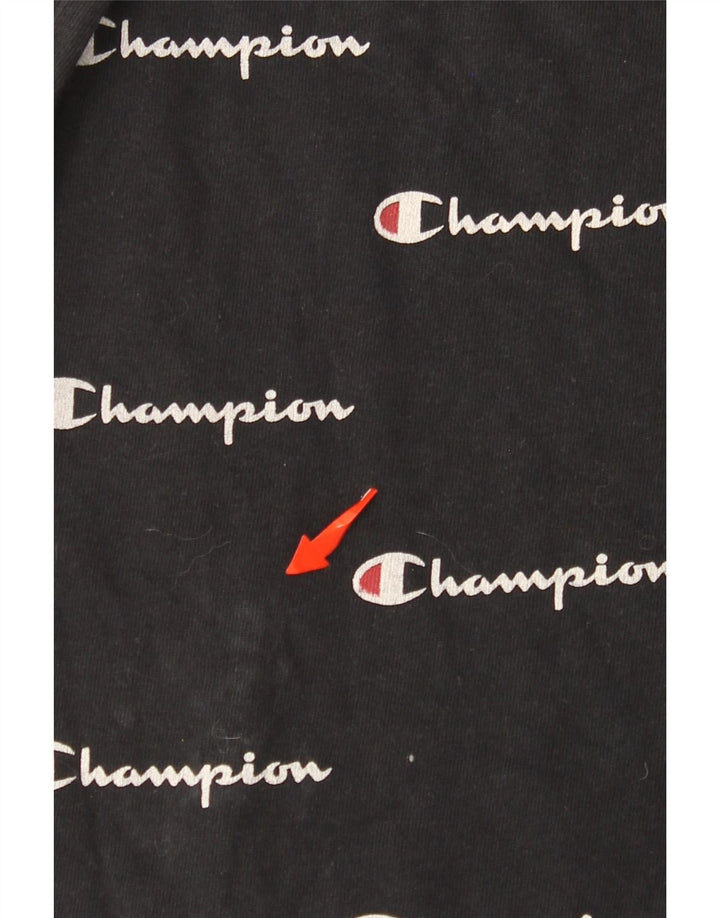 CHAMPION Mens Reverse Weave Graphic T-Shirt Top XL Black