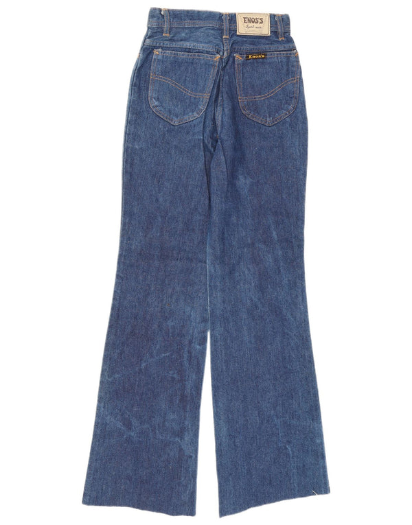 Vintage Womens Flared Jeans IT 42 Medium W22 L32 Blue Cotton