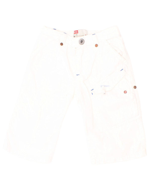 Diesel Baby Boys Graphic Straight Cargo Trousers 3-6 Months W20 L9 White