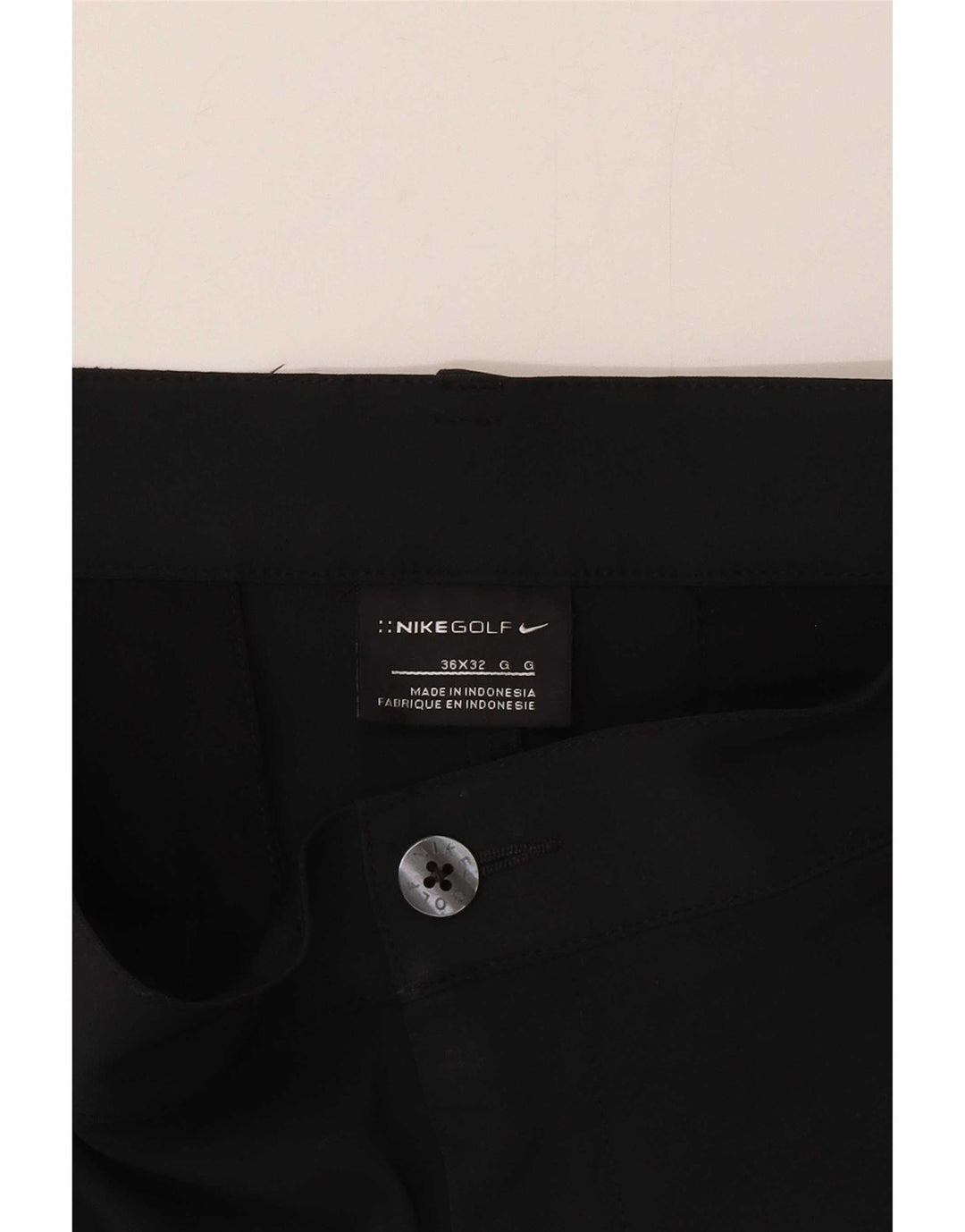 Nike Mens Golf Straight Chino Trousers W36 L32 Black Polyester