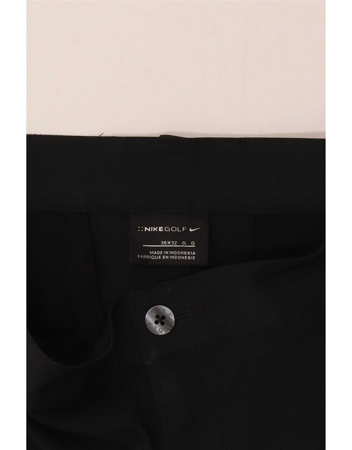 Nike Mens Golf Straight Chino Trousers W36 L32 Black Polyester