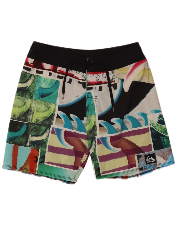 Quiksilver Mens Abstract Pattern Swimming Shorts Medium Multicoloured