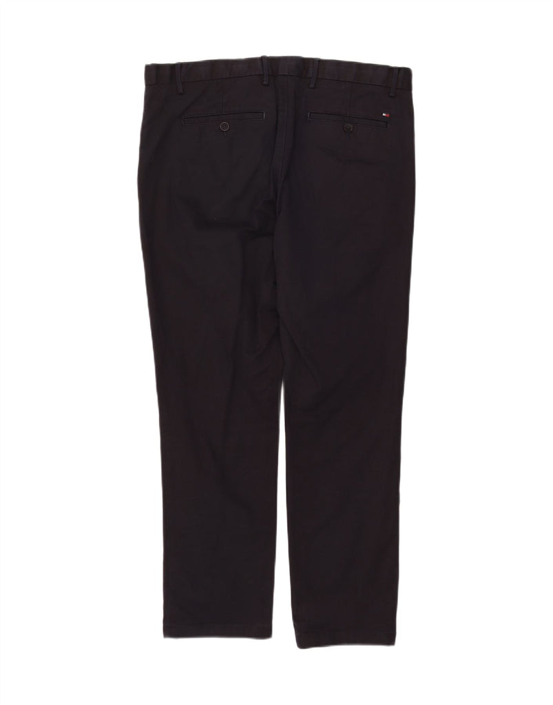 TOMMY HILFIGER Mens Straight Chino Trousers W36 L30 Navy Blue Cotton Vintage Tommy Hilfiger and Second-Hand Tommy Hilfiger from Messina Hembry 