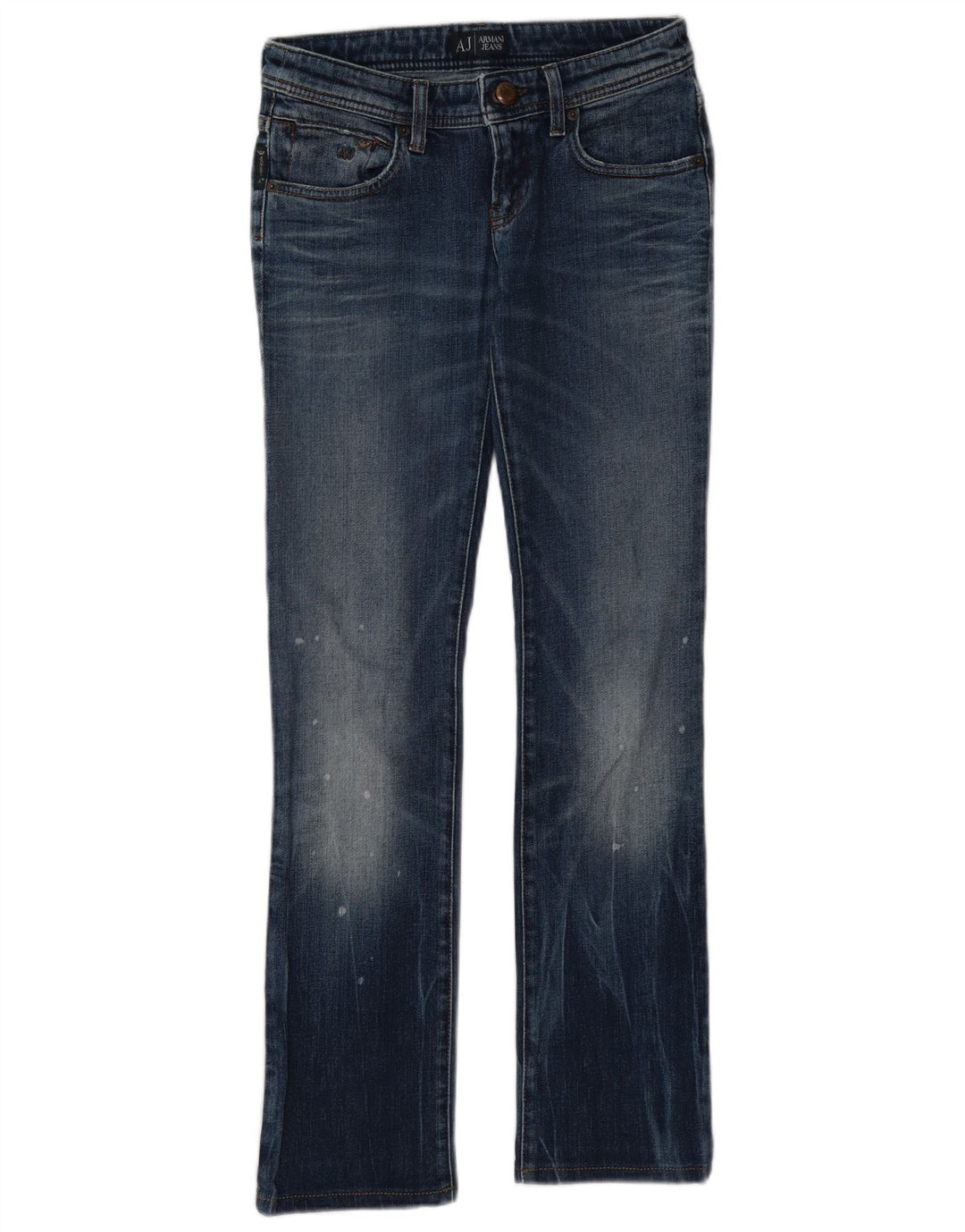 Armani Womens Slim Bootcut Jeans W26 L29 Blue Cotton