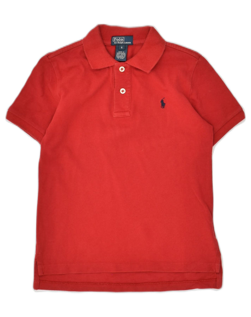 POLO RALPH LAUREN Boys Polo Shirt 5-6 Years Red Cotton | Vintage Polo Ralph Lauren | Thrift | Second-Hand Polo Ralph Lauren | Used Clothing | Messina Hembry 