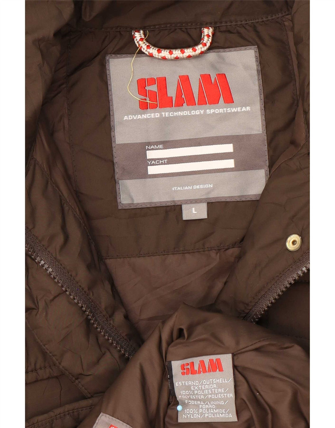 Slam Womens Quilted Jacket UK 14 Large Brown Polyester