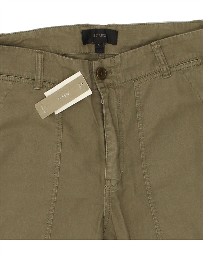 J. CREW Womens Slim Casual Trousers US 12 Large W34 L27  Khaki Cotton | Vintage J. Crew | Thrift | Second-Hand J. Crew | Used Clothing | Messina Hembry 