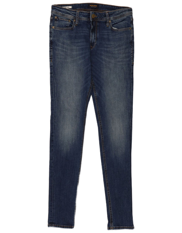 Jack & Jones Mens Liam Skinny Jeans W32 L34 Blue Cotton