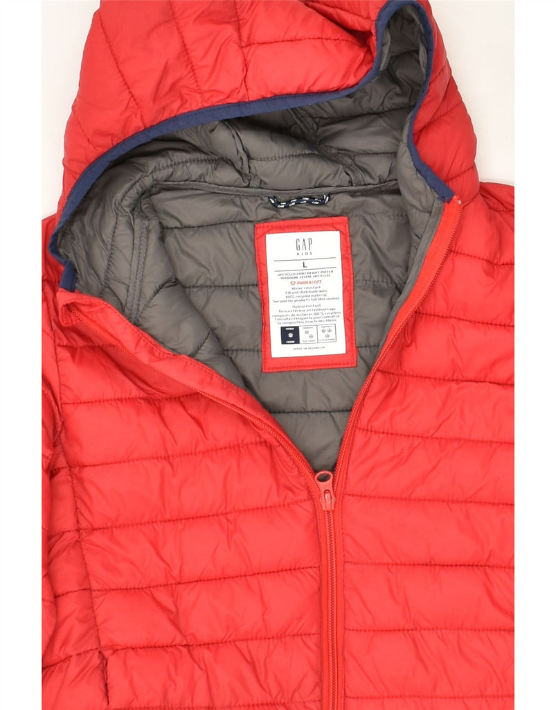 GAP Boys Hooded Padded Jacket 9-10 Years Large Red Polyester | Vintage Gap | Thrift | Second-Hand Gap | Used Clothing | Messina Hembry 