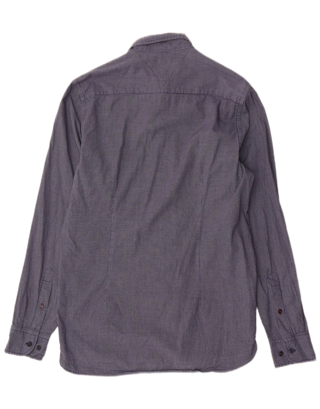 Tommy Hilfiger Mens Slim Fit Shirt Medium Navy Blue Check