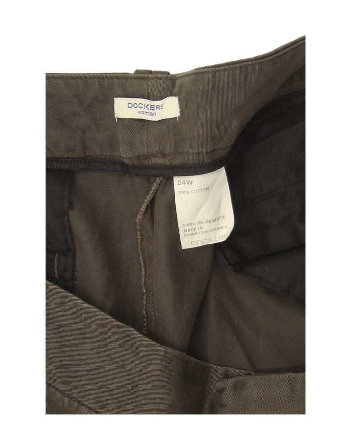 DOCKERS Womens Casual Trousers W24 XS Brown Cotton Vintage Dockers and Second-Hand Dockers from Messina Hembry 