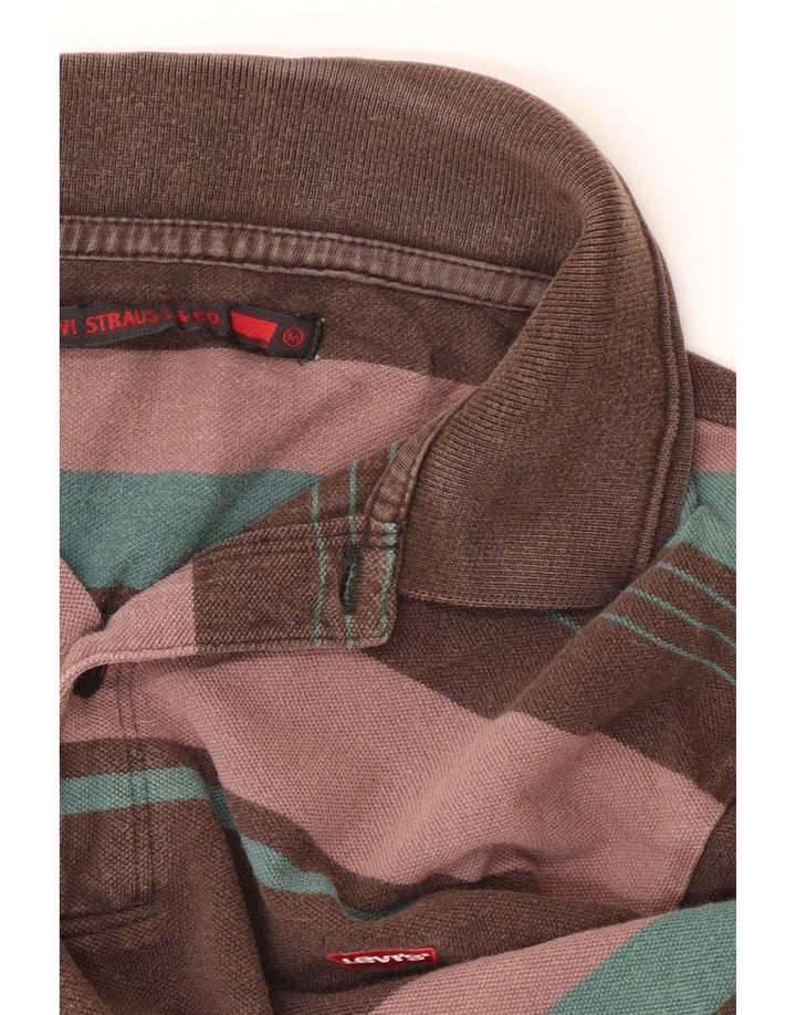 Levi's Mens Long Sleeve Polo Shirt Medium Multicoloured Striped