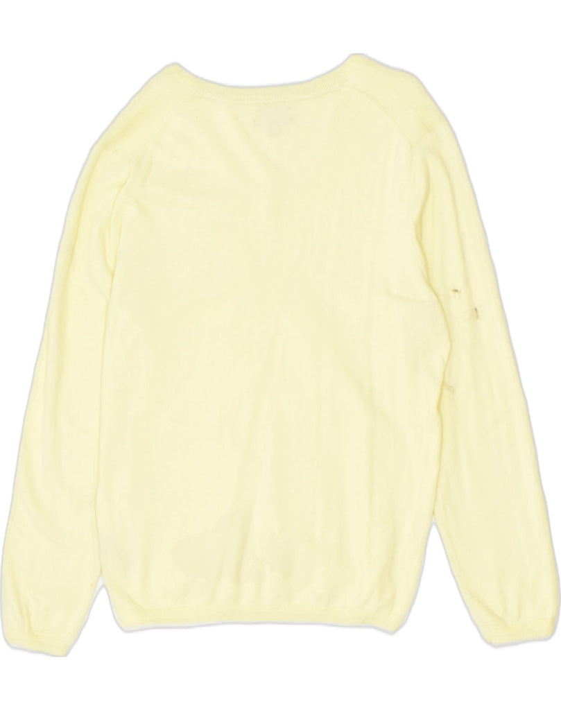 TOMMY HILFIGER Womens V-Neck Jumper Sweater UK 18 XL Yellow Cotton | Vintage Tommy Hilfiger | Thrift | Second-Hand Tommy Hilfiger | Used Clothing | Messina Hembry 