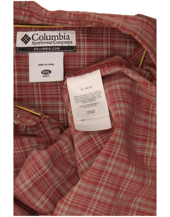 Columbia Mens Checked Shirt 2XL Red Check Modal