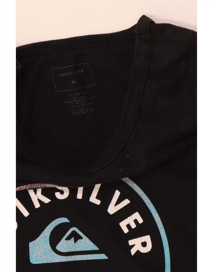 Quiksilver Mens Graphic Vest Top XL Black Cotton
