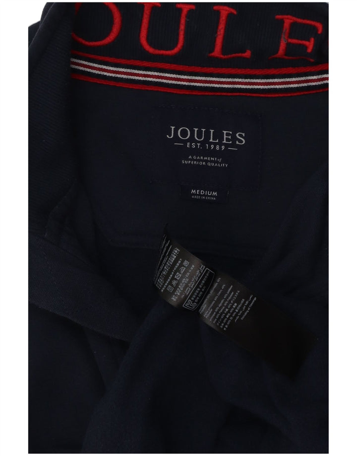 Joules Mens Button Neck Sweatshirt Jumper Medium Navy Blue Cotton