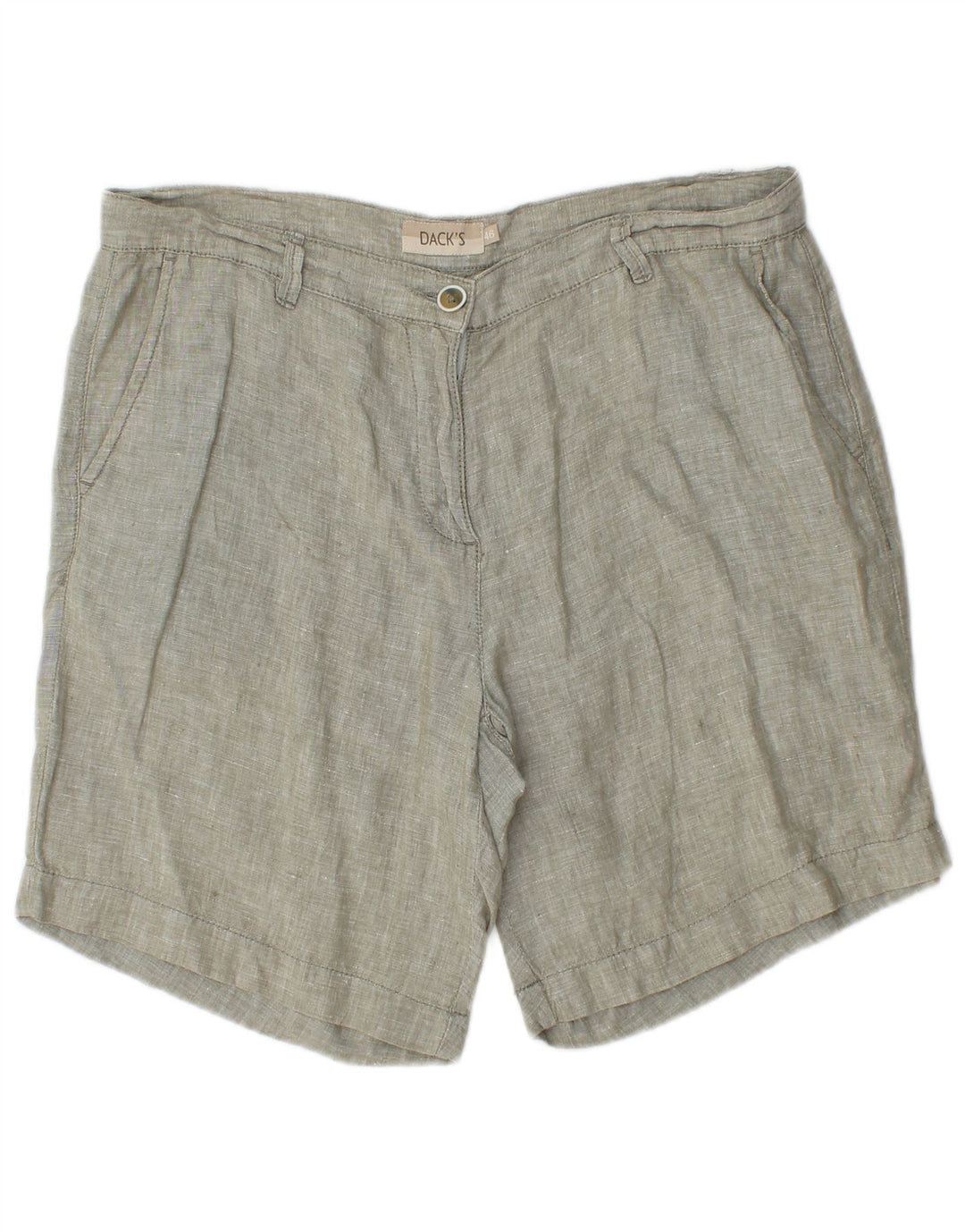 Dack's Womens Chino Shorts IT 46 Large W32  Grey Linen