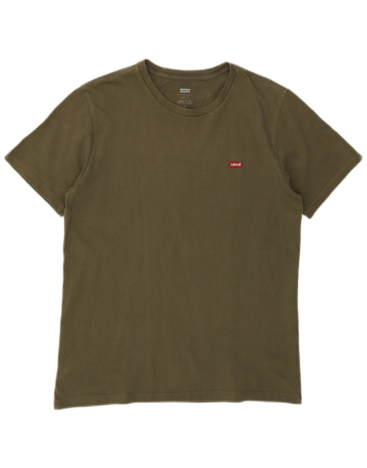Levi's Mens Graphic T-Shirt Top Medium Khaki