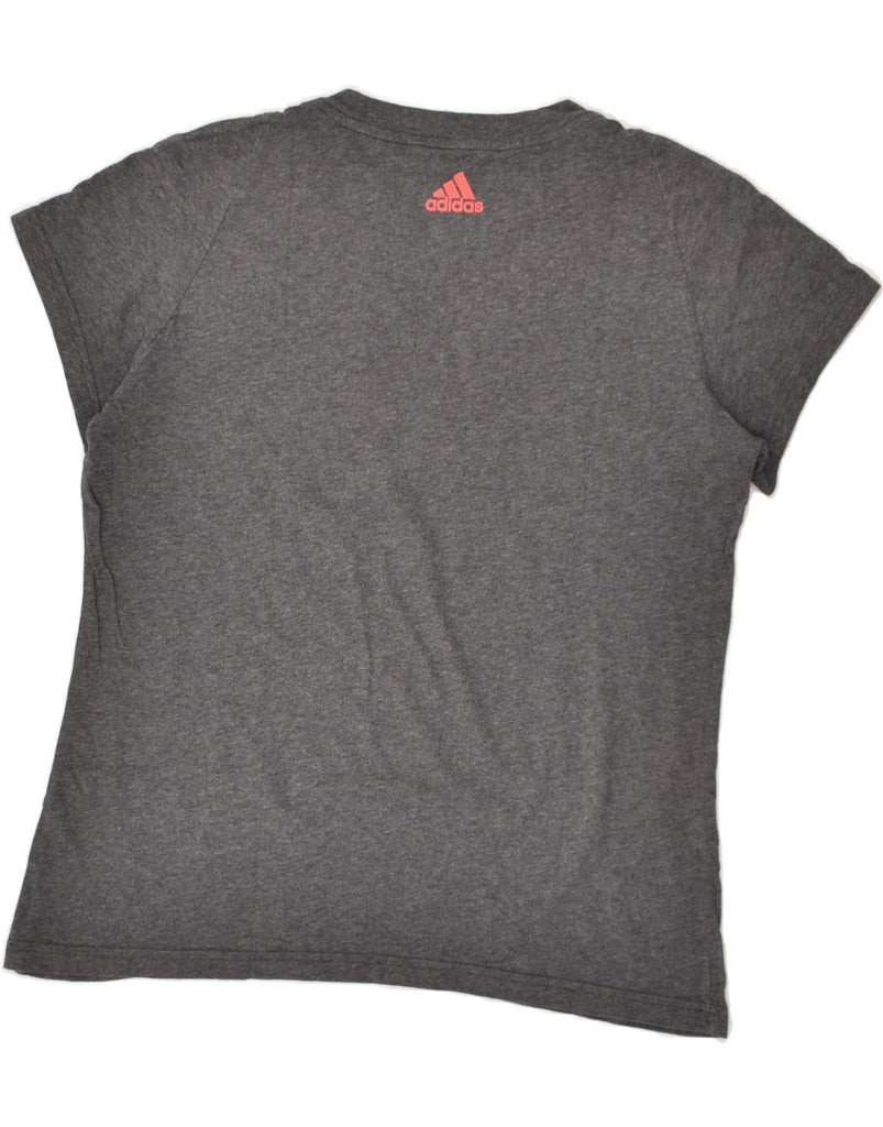 ADIDAS Girls Graphic T-Shirt Top 14-15 Years Grey | Vintage Adidas | Thrift | Second-Hand Adidas | Used Clothing | Messina Hembry 