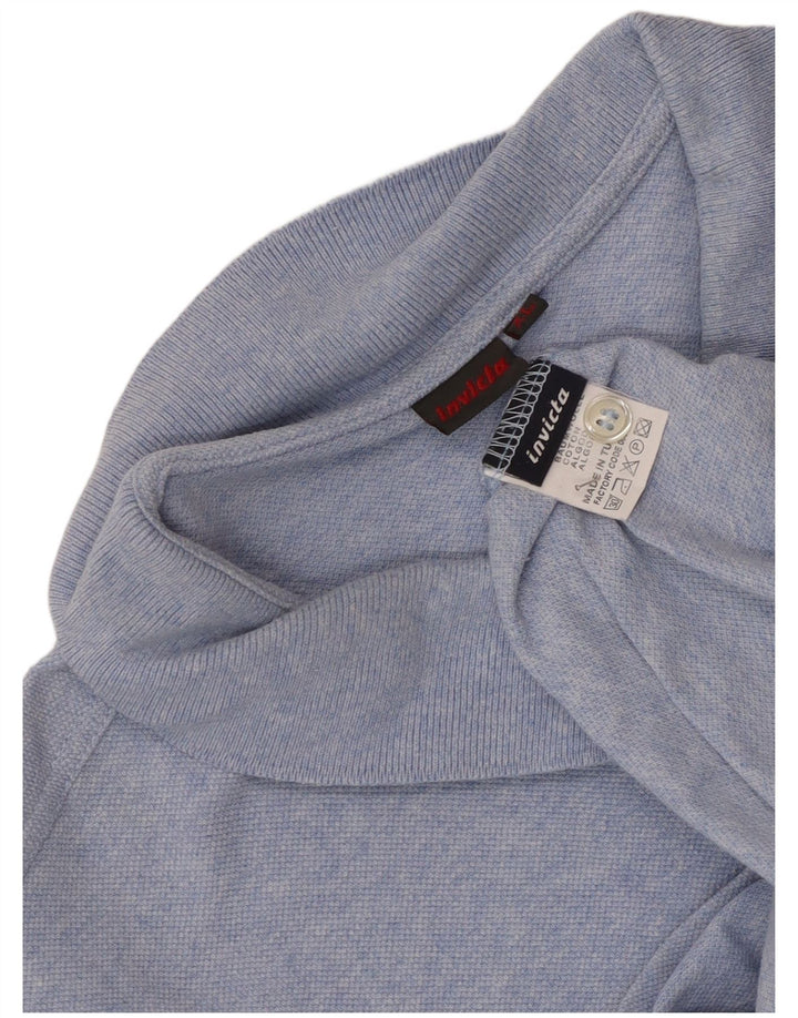 Invicta Mens Long Sleeve Polo Shirt XL Blue Cotton