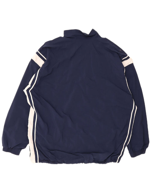 Diadora Mens Tracksuit Top Jacket 2XL Navy Blue Colourblock Nylon