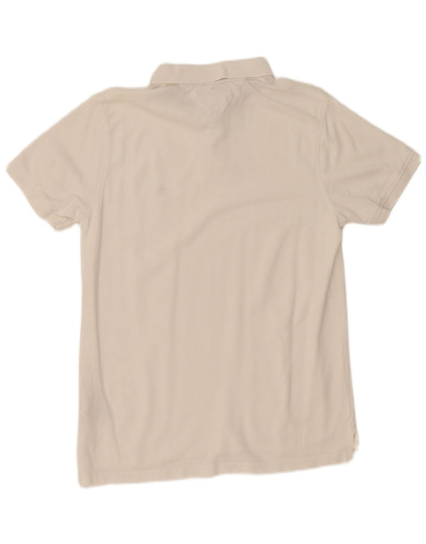 Tommy Hilfiger Mens Slim Fit Polo Shirt Large White Cotton