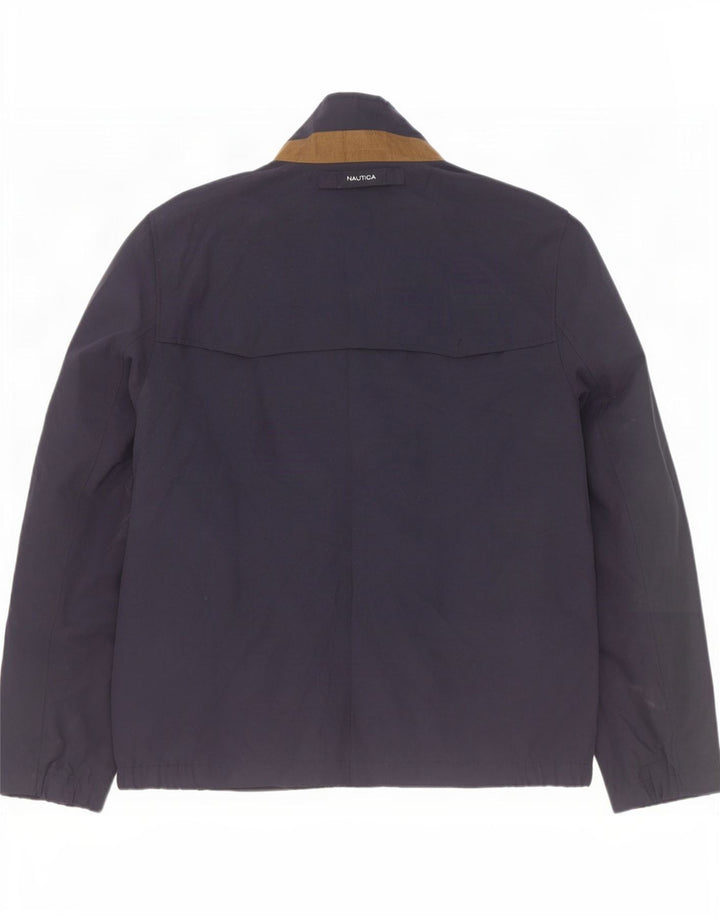Nautica Mens Bomber Jacket UK 40 Large Navy Blue Polyester