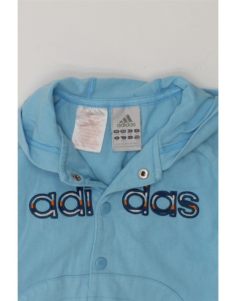 ADIDAS Baby Boys Graphic Hooded Tracksuit Top Jacket 6-9 Months Blue | Vintage Adidas | Thrift | Second-Hand Adidas | Used Clothing | Messina Hembry 