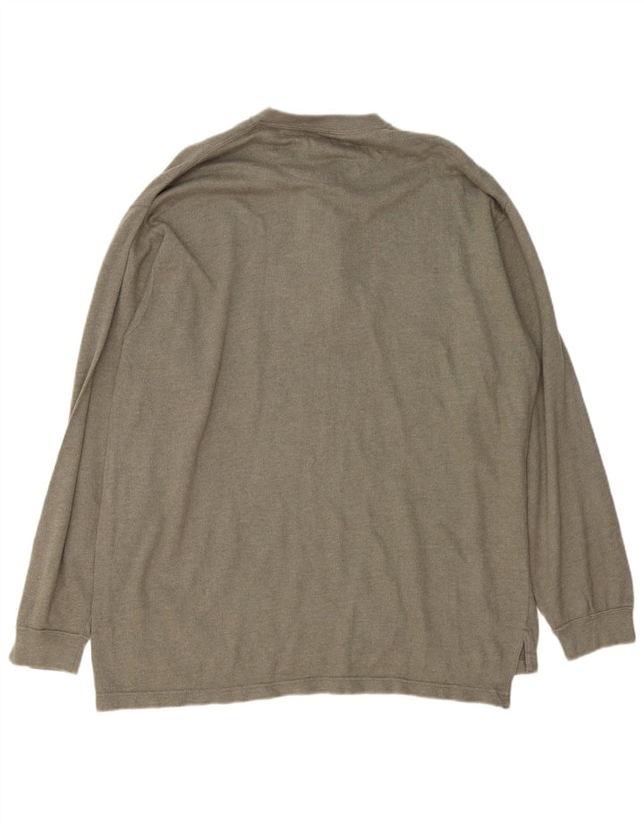 Chaps Ralph Lauren Mens Top Long Sleeve Large Khaki Cotton