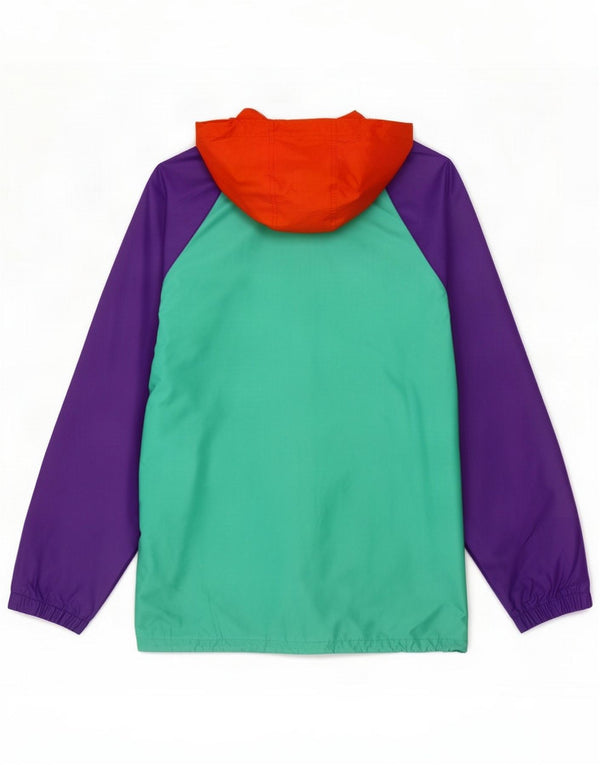 J Jeantex Boys Hooded Rain Jacket 15-16 Years Multicoloured Colourblock PVC